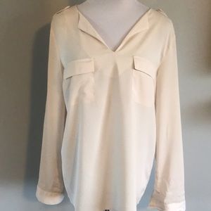 Silky cream blouse